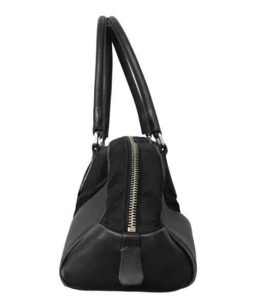 PRADA（プラダ）PRADA (プラダ) ナイロン レザー ミニハンドバッグ ブラックの古着・服飾アイテム
