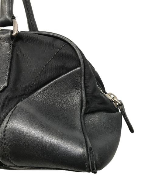 PRADA（プラダ）PRADA (プラダ) ナイロン レザー ミニハンドバッグ ブラックの古着・服飾アイテム