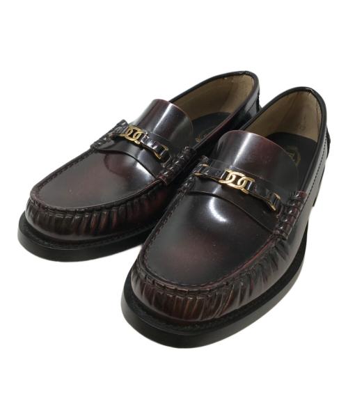 TOD'S（トッズ）TOD'S (トッズ) ビットローファー バーガンディー サイズ:37の古着・服飾アイテム
