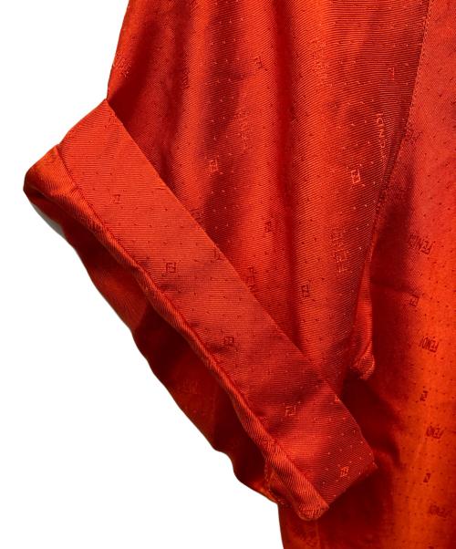 FENDI（フェンディ）FENDI (フェンディ) ロゴ総柄シルクシャツ レッド サイズ:41の古着・服飾アイテム