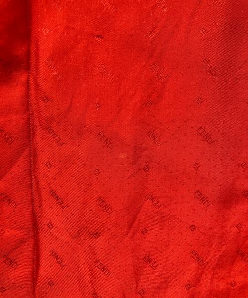 FENDI（フェンディ）FENDI (フェンディ) ロゴ総柄シルクシャツ レッド サイズ:41の古着・服飾アイテム