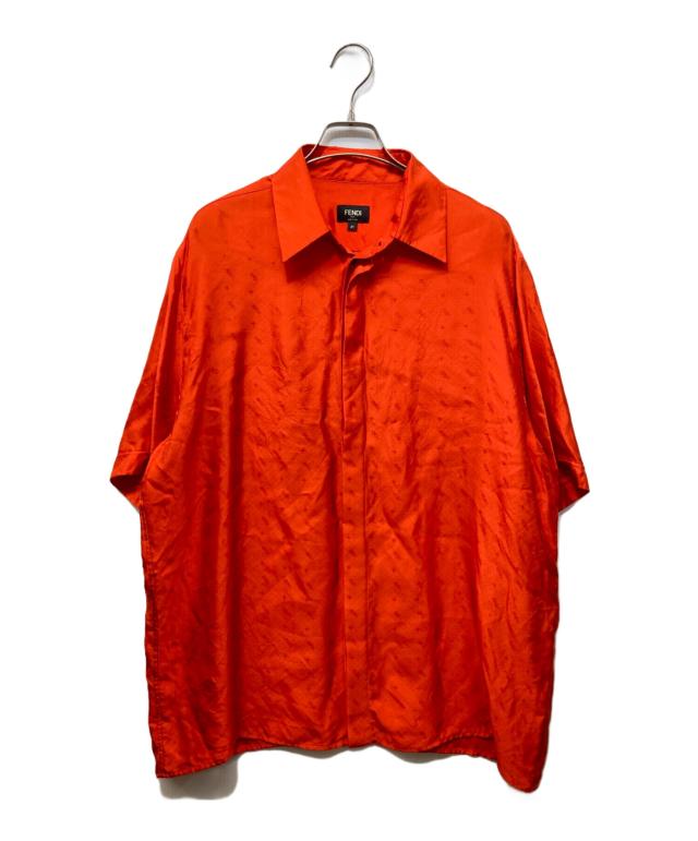 Fendi, FENDI All Over Logo Silk Shirt(オールオーバーシルクシャツ) FS0795 AH20 / ロゴ総柄シルクシャツ レッド
