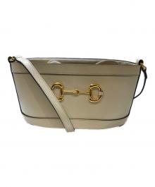 GUCCI（グッチ）の古着「Horsebit1955 bucket bag」｜ベージュ