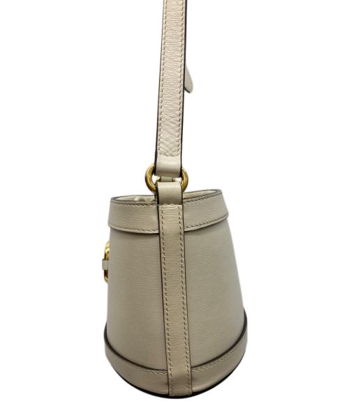 GUCCI（グッチ）GUCCI (グッチ) Horsebit1955 bucket bag ベージュの古着・服飾アイテム