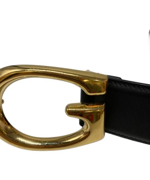 GUCCI（グッチ）GUCCI (グッチ) Gバックルレザーベルト ブラックの古着・服飾アイテム