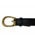 GUCCI (グッチ) Gバックルレザーベルト ブラック：24000円