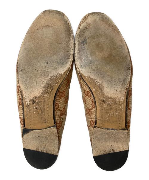 GUCCI（グッチ）GUCCI (グッチ) GG柄 ホースビットローファー ベージュ サイズ:38の古着・服飾アイテム