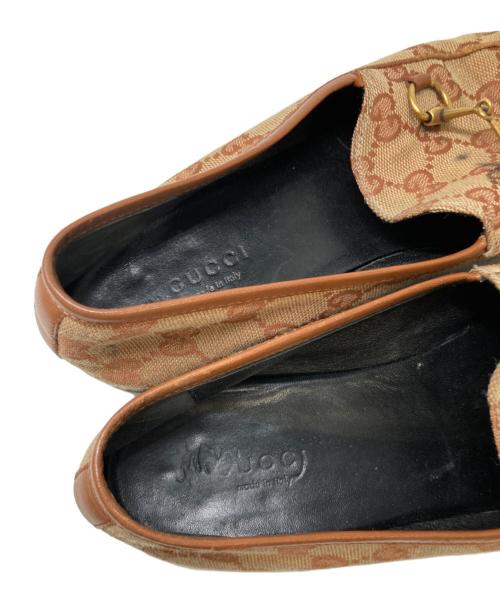 GUCCI（グッチ）GUCCI (グッチ) GG柄 ホースビットローファー ベージュ サイズ:38の古着・服飾アイテム