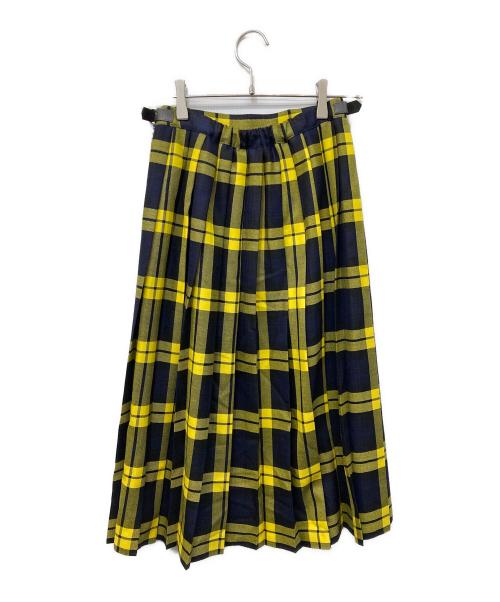 O'NEIL OF DUBLIN（オニールオブダブリン）O'NEIL OF DUBLIN (オニールオブダブリン) チェックキルトスカート イエロー×ネイビー サイズ:40の古着・服飾アイテム