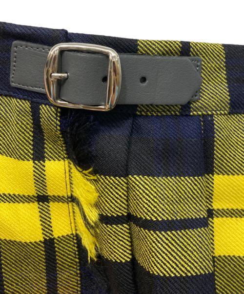 O'NEIL OF DUBLIN（オニールオブダブリン）O'NEIL OF DUBLIN (オニールオブダブリン) チェックキルトスカート イエロー×ネイビー サイズ:40の古着・服飾アイテム