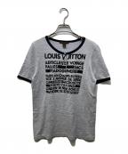 LOUIS VUITTONルイ ヴィトン）の古着「ロゴヘンリーネックTシャツ」｜グレー