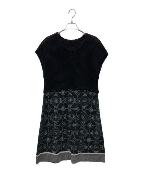 HaaT（ハート）HaaT (ハート) 切替ノースリーブワンピース ブラック サイズ:2の古着・服飾アイテム