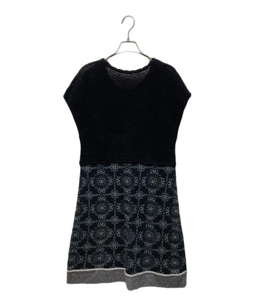 HaaT（ハート）HaaT (ハート) 切替ノースリーブワンピース ブラック サイズ:2の古着・服飾アイテム