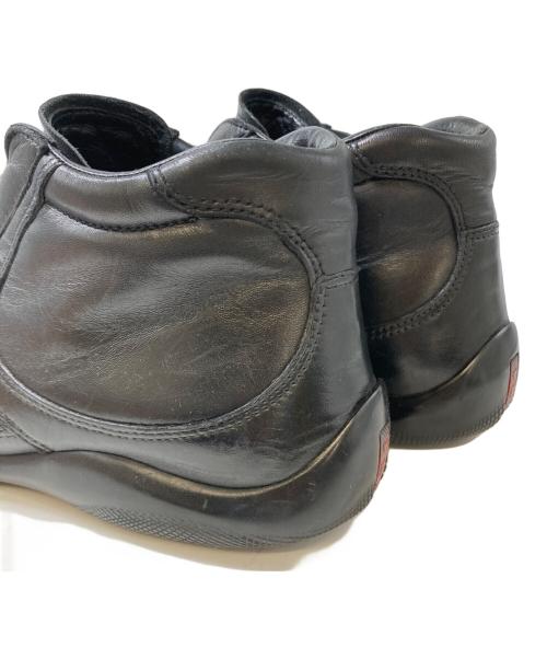 PRADA SPORTS（プラダスポーツ）PRADA SPORTS (プラダスポーツ) レザーハイカットスニーカー ブラック サイズ:8の古着・服飾アイテム