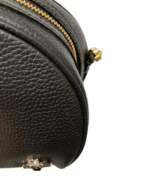 A.D.M.J.（エーディーエムジェイ）A.D.M.J. (エーディーエムジェイ) ハーフムーン レザーショルダーバッグ ブラックの古着・服飾アイテム