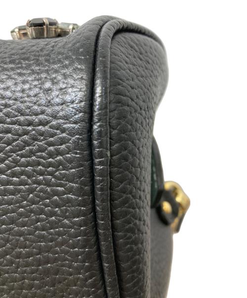 A.D.M.J.（エーディーエムジェイ）A.D.M.J. (エーディーエムジェイ) ハーフムーン レザーショルダーバッグ ブラックの古着・服飾アイテム