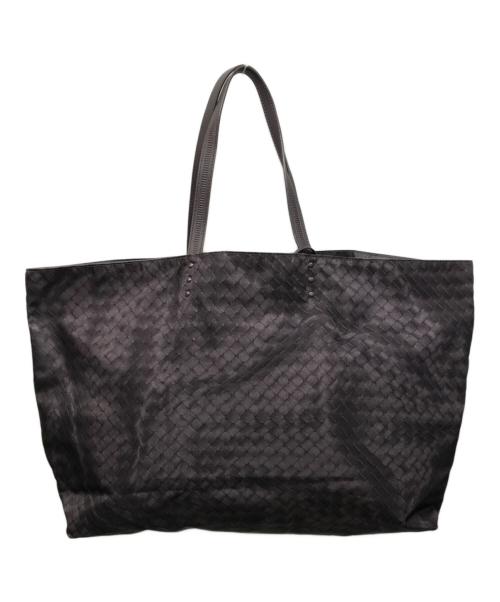 BOTTEGA VENETA（ボッテガベネタ）BOTTEGA VENETA (ボッテガベネタ) イントレッチオリュージョン ナイロン×レザー トートバッグ パープルの古着・服飾アイテム