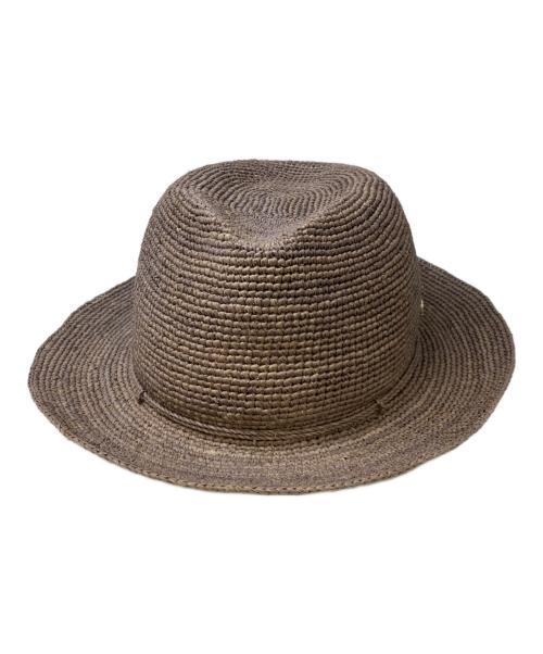 HELEN KAMINSKI（ヘレンカミンスキー）HELEN KAMINSKI (ヘレンカミンスキー) ラフィアハット グレーの古着・服飾アイテム