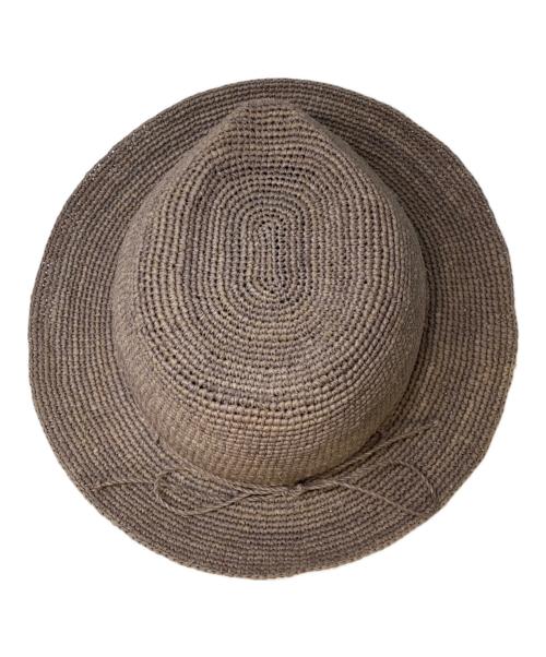 HELEN KAMINSKI（ヘレンカミンスキー）HELEN KAMINSKI (ヘレンカミンスキー) ラフィアハット グレーの古着・服飾アイテム