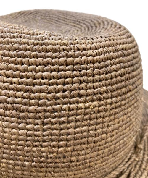 HELEN KAMINSKI（ヘレンカミンスキー）HELEN KAMINSKI (ヘレンカミンスキー) ラフィアハット グレーの古着・服飾アイテム