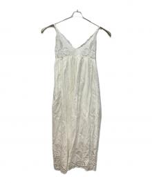 crinkle crinkle crinkle（クリンクル クリンクル クリンクル）の古着「カットワークキャミワンピース」｜ホワイト