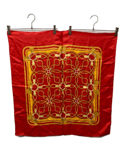 HERMES（エルメス）HERMES (エルメス) ロープモチーフ シルクスカーフ レッドの古着・服飾アイテム