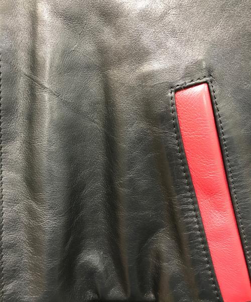 VANSON（バンソン）VANSON (バンソン) TJV チームジャケット ブラック×レッド サイズ:36の古着・服飾アイテム