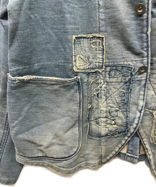 KAPITAL（キャピタル）KAPITAL (キャピタル) 襤褸加工スウェットデニムカバーオール インディゴ サイズ:4の古着・服飾アイテム