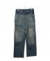 KAPITAL（キャピタル）の古着「襤褸加工パッチワークスウェットデニムパンツ」｜インディゴ