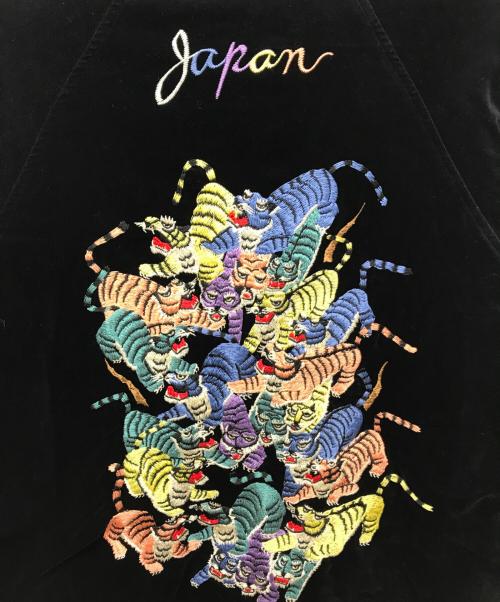 KAPITAL（キャピタル）KAPITAL (キャピタル) 百稚虎スカジャン ブラック×ネイビー サイズ:4(XL)の古着・服飾アイテム