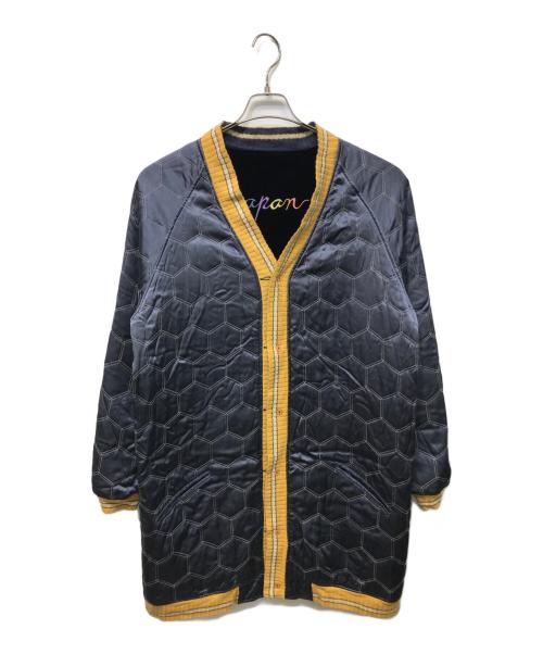 KAPITAL（キャピタル）KAPITAL (キャピタル) 百稚虎スカジャン ブラック×ネイビー サイズ:4(XL)の古着・服飾アイテム