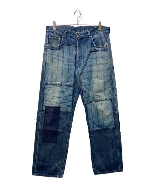 NEIGHBORHOOD（ネイバーフッド）NEIGHBORHOOD (ネイバーフッド) FRAGMENT BASIC パッチワークデニムパンツ インディゴ サイズ:Lの古着・服飾アイテム