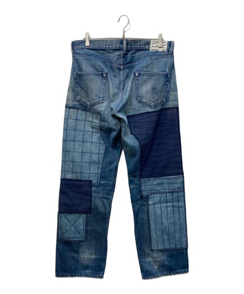 NEIGHBORHOOD（ネイバーフッド）NEIGHBORHOOD (ネイバーフッド) FRAGMENT BASIC パッチワークデニムパンツ インディゴ サイズ:Lの古着・服飾アイテム