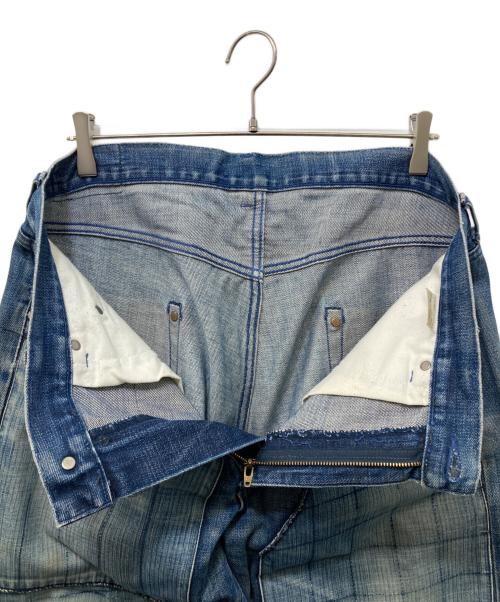 NEIGHBORHOOD（ネイバーフッド）NEIGHBORHOOD (ネイバーフッド) FRAGMENT BASIC パッチワークデニムパンツ インディゴ サイズ:Lの古着・服飾アイテム