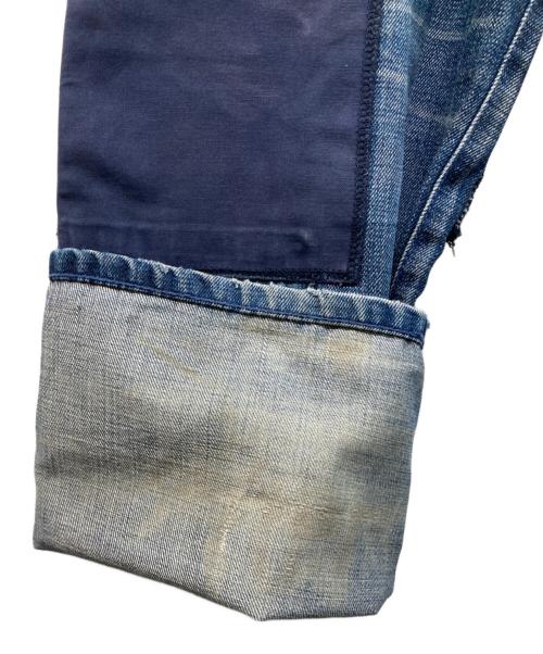 NEIGHBORHOOD（ネイバーフッド）NEIGHBORHOOD (ネイバーフッド) FRAGMENT BASIC パッチワークデニムパンツ インディゴ サイズ:Lの古着・服飾アイテム