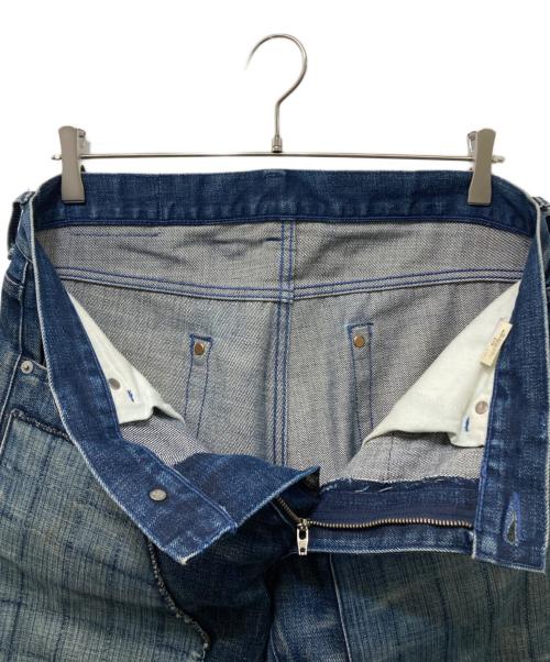 NEIGHBORHOOD（ネイバーフッド）NEIGHBORHOOD (ネイバーフッド) FRAGMENT NARROW パッチワークデニムパンツ インディゴ サイズ:Mの古着・服飾アイテム