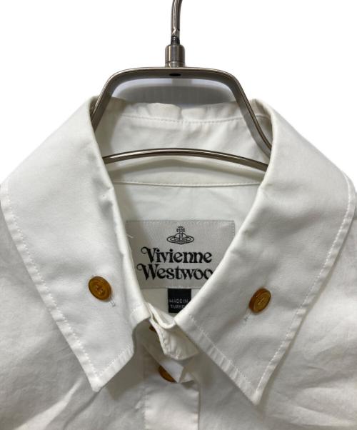 Vivienne Westwood（ヴィヴィアンウエストウッド）Vivienne Westwood (ヴィヴィアンウエストウッド) オーブ刺繍デザインカラーシャツ ホワイト サイズ:40の古着・服飾アイテム