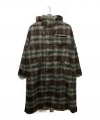 PARANOIDパラノイド）の古着「HOODED LONG COAT」｜ブラウン×グリーン
