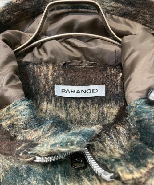 PARANOID（パラノイド）PARANOID (パラノイド) HOODED LONG COAT ブラウン×グリーン サイズ:SIZE Lの古着・服飾アイテム