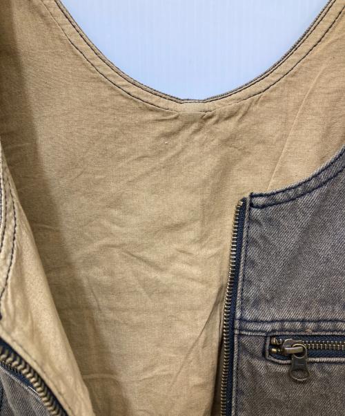 X-GIRL（エックスガール）X-girl (エックスガール) OVERDYED OVERALLS ブラウン サイズ:Mの古着・服飾アイテム