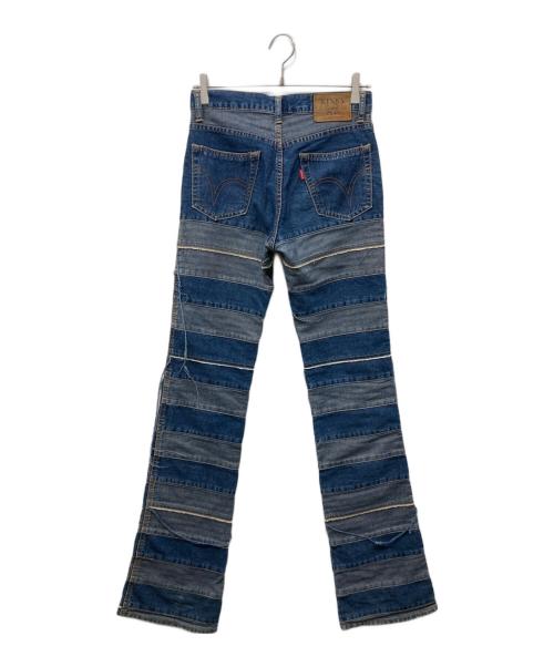 Hysteric Glamour KINKY（ヒステリックグラマー）HYSTERIC GLAMOUR KINKY (ヒステリックグラマー) ツギハギ セミフレアデニム インディゴ サイズ:Sの古着・服飾アイテム