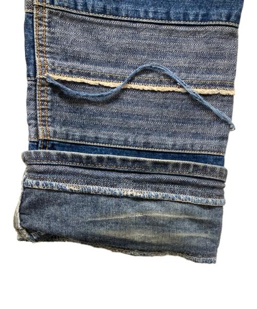 Hysteric Glamour KINKY（ヒステリックグラマー）HYSTERIC GLAMOUR KINKY (ヒステリックグラマー) ツギハギ セミフレアデニム インディゴ サイズ:Sの古着・服飾アイテム