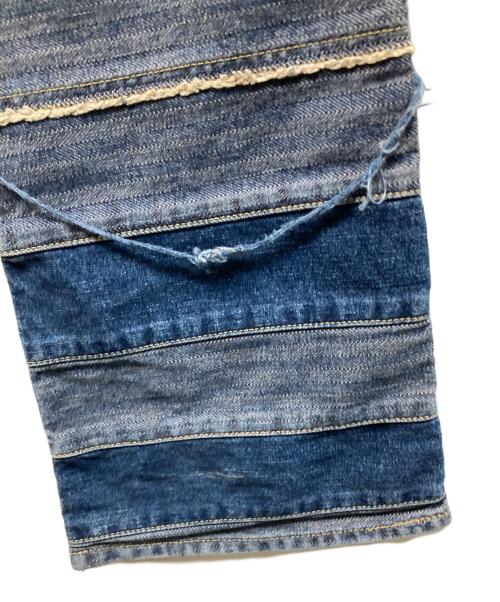 Hysteric Glamour KINKY（ヒステリックグラマー）HYSTERIC GLAMOUR KINKY (ヒステリックグラマー) ツギハギ セミフレアデニム インディゴ サイズ:Sの古着・服飾アイテム