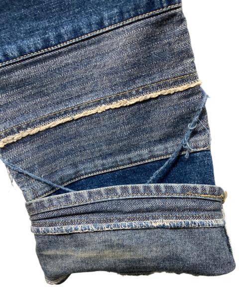 Hysteric Glamour KINKY（ヒステリックグラマー）HYSTERIC GLAMOUR KINKY (ヒステリックグラマー) ツギハギ セミフレアデニム インディゴ サイズ:Sの古着・服飾アイテム