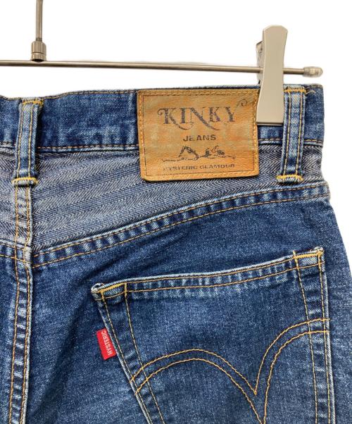 Hysteric Glamour KINKY（ヒステリックグラマー）HYSTERIC GLAMOUR KINKY (ヒステリックグラマー) ツギハギ セミフレアデニム インディゴ サイズ:Sの古着・服飾アイテム