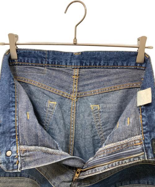 Hysteric Glamour KINKY（ヒステリックグラマー）HYSTERIC GLAMOUR KINKY (ヒステリックグラマー) ツギハギ セミフレアデニム インディゴ サイズ:Sの古着・服飾アイテム