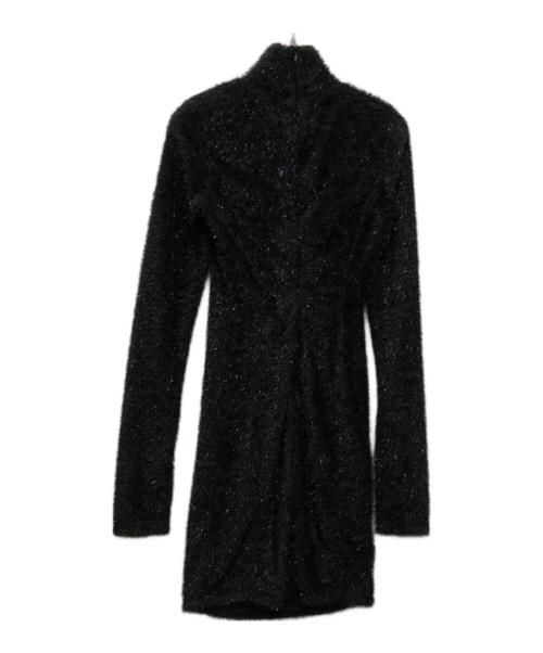 KUME（クメ）KUME (クメ) Fuzzy Glitter Knitted Mini Dress ブラック サイズ:S 未使用品の古着・服飾アイテム