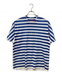 SUPREME（シュプリーム）の古着「Overprint Stripe S/S Top」｜ホワイト×ブルー