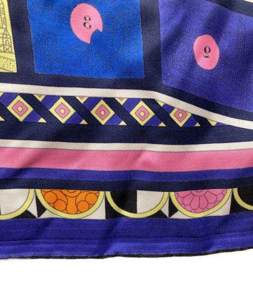 HERMES（エルメス）HERMES (エルメス) カレ90 シルクスカーフ 63マスの世界旅行 ネイビーの古着・服飾アイテム