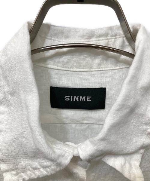SINME（シンメ）SINME (シンメ) リネンL/Sシャツ ホワイト サイズ:Mの古着・服飾アイテム